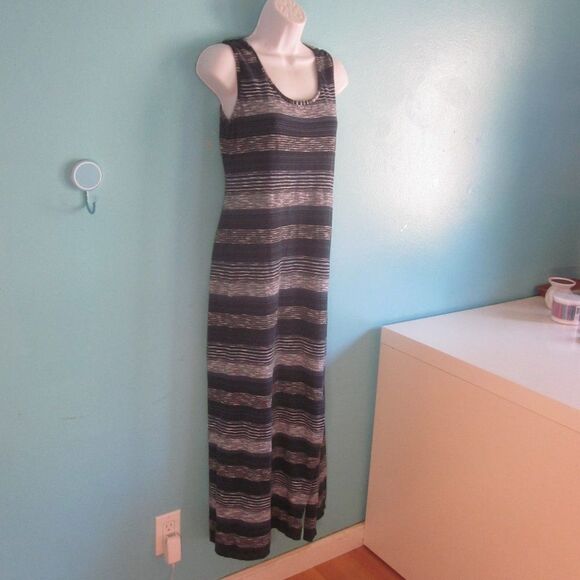 Max Studio Blue Stripe Cotton Summer Maxi Tank Dress Size S Perfect Condition - Picture 1 of 13